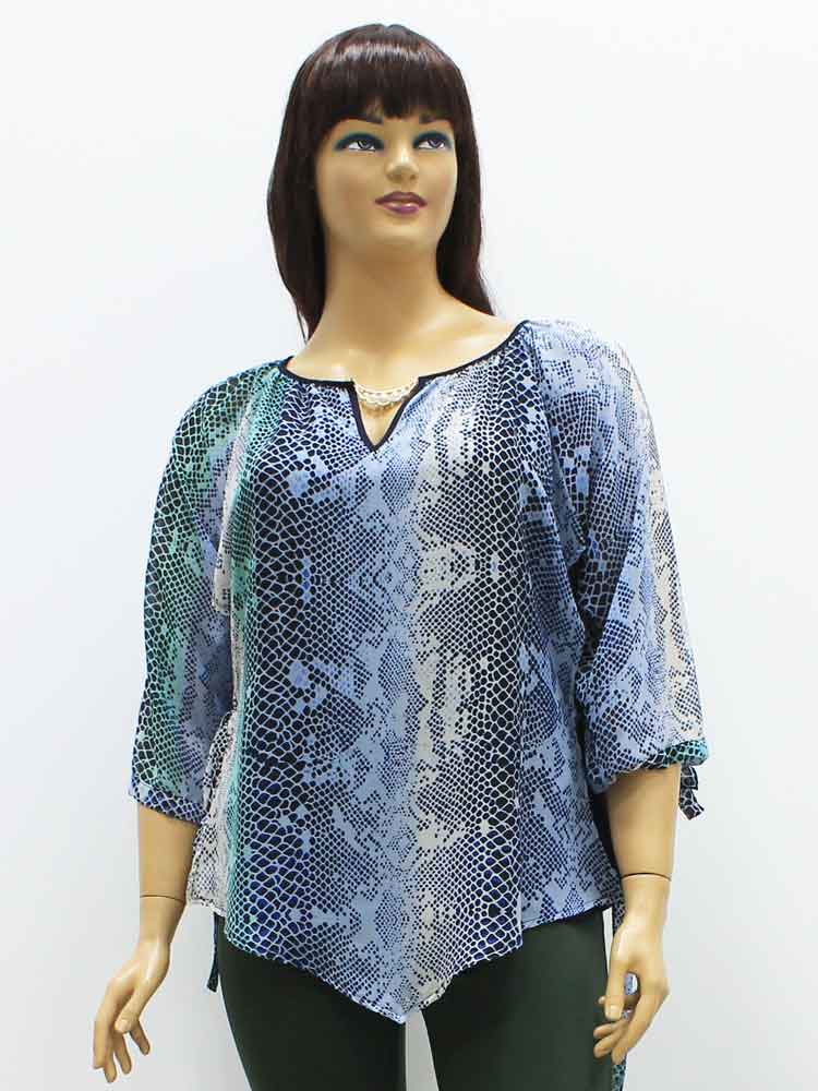 Блуза женская из шифона двухслойная большого размера. Магазин «Пышная Дама», Луганск.