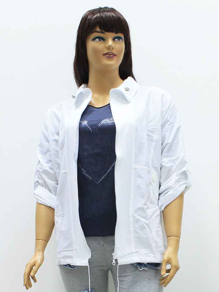 Куртка легкая (ветровка) женская из хлопка и вискозы большого размера. Магазин «Пышная Дама», Луганск.
