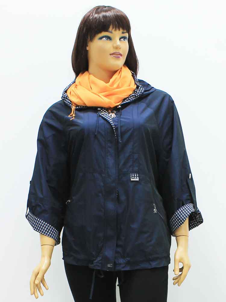 Куртка легкая (ветровка) женская короткая прямого кроя большого размера. Магазин «Пышная Дама», Луганск.