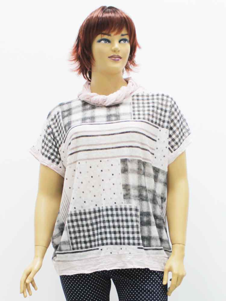 Блуза женская из марлевки с платком большого размера. Магазин «Пышная Дама», Луганск.