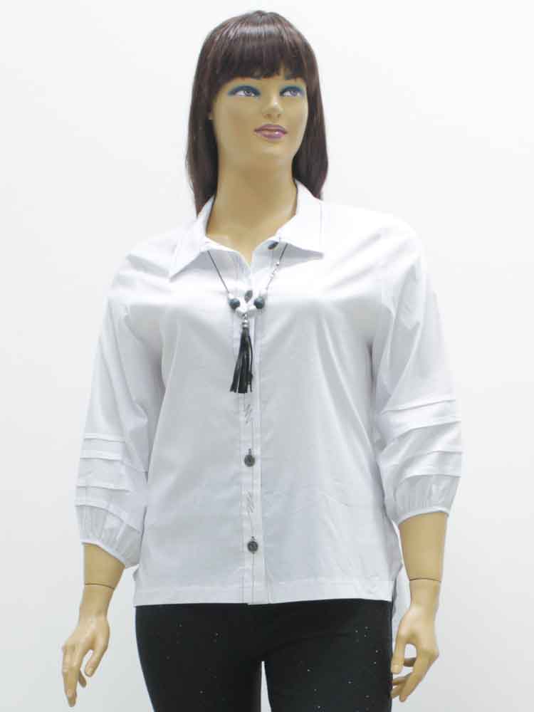 Сорочка (рубашка) женская из хлопка с эластаном большого размера. Магазин «Пышная Дама», Луганск.