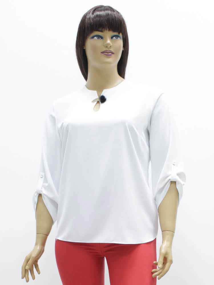 Блуза женская с брошью в комплекте большого размера. Магазин «Пышная Дама», Луганск.