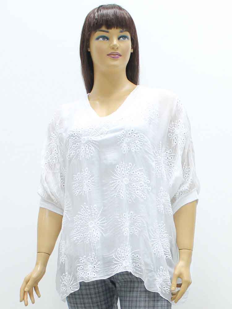 Блуза женская двухслойная комбинированная большого размера. Магазин «Пышная Дама», Луганск.