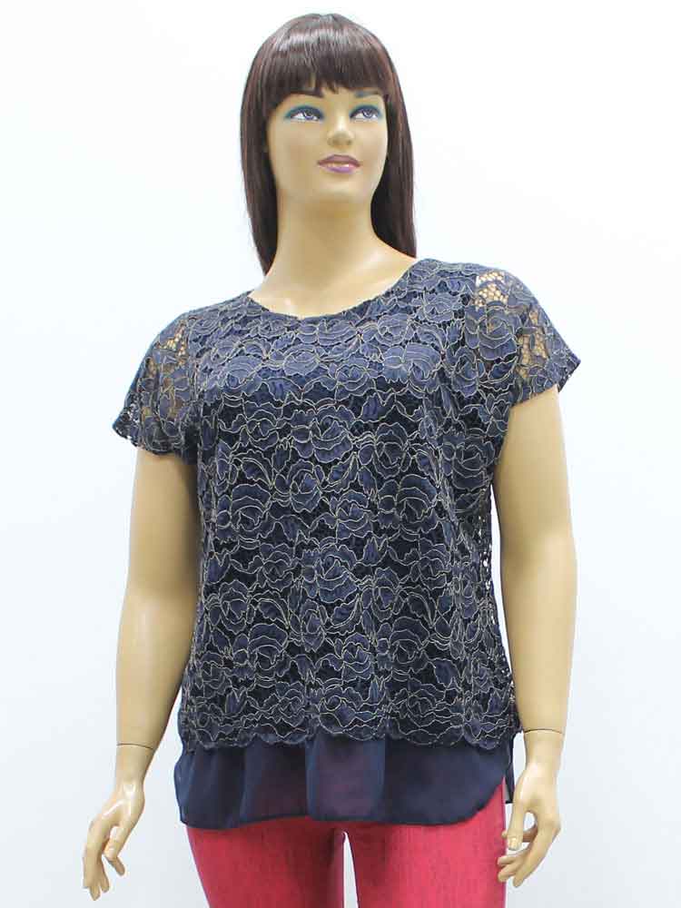 Блуза женская двухслойная комбинированная большого размера. Магазин «Пышная Дама», Луганск.