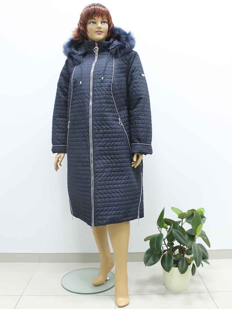 Пальто женское зимнее стеганое с капюшоном большого размера. Магазин «Пышная Дама», Луганск.