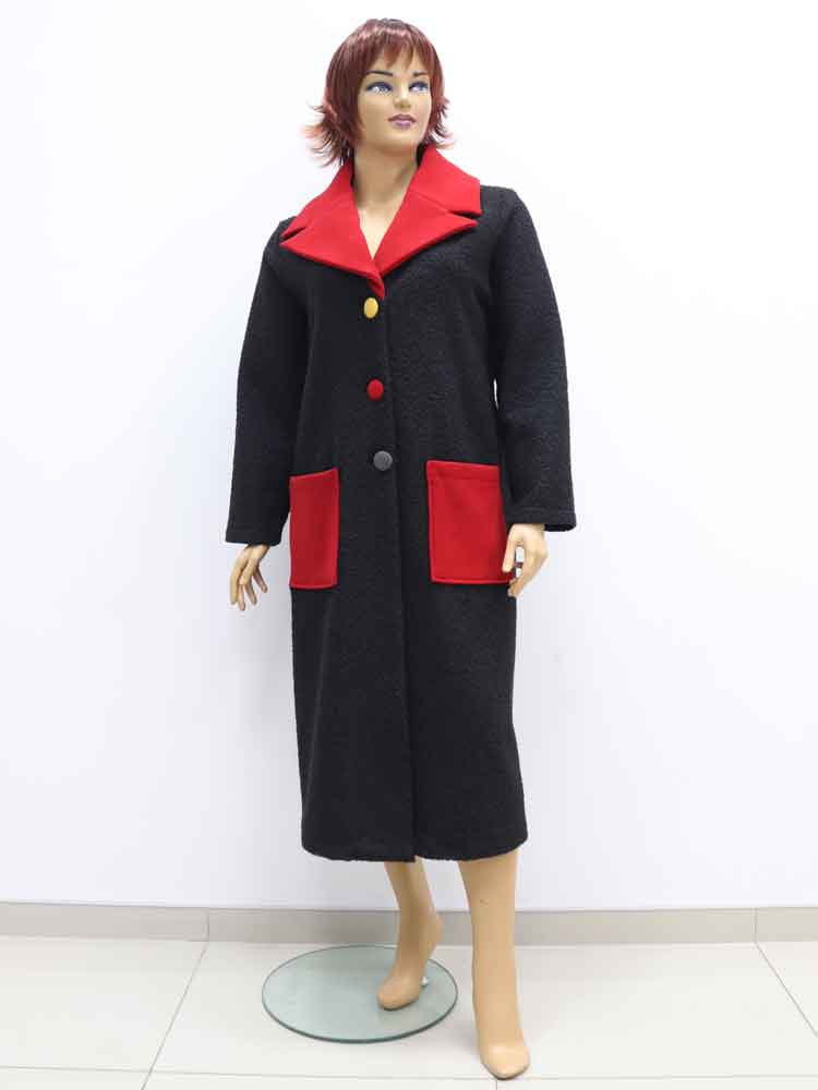 Пальто женское демисезонное буклированное большого размера, 2021. Магазин «Пышная Дама», Луганск.