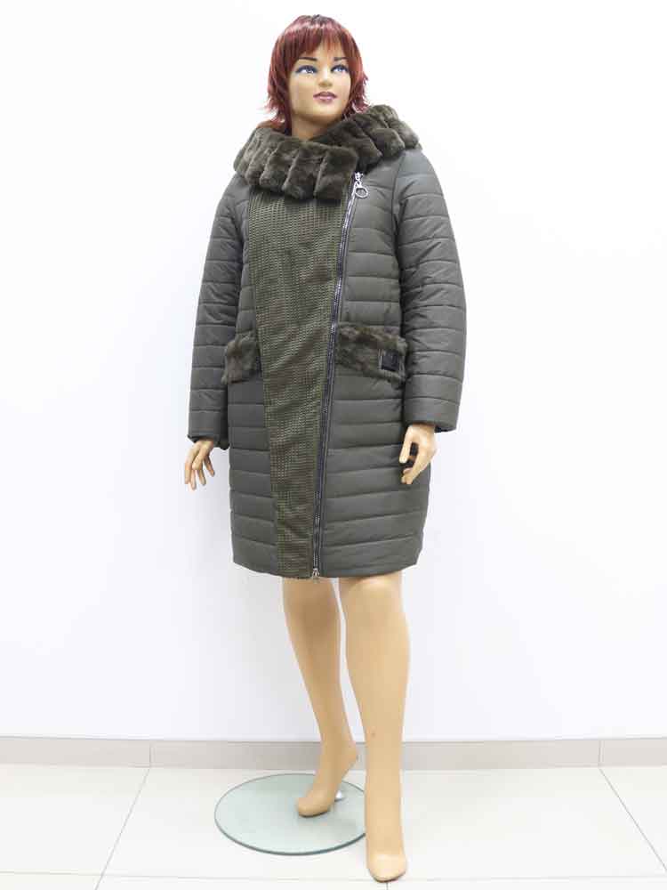 Пальто женское зимнее с меховой отделкой большого размера. Магазин «Пышная Дама», Луганск.