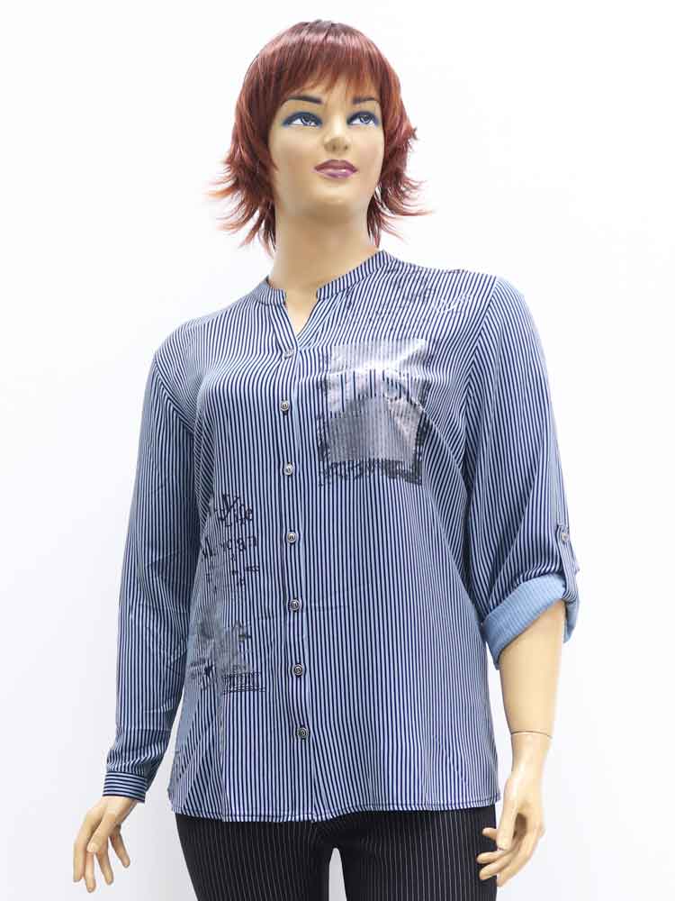 Сорочка (рубашка) женская с декоративным принтом большого размера, 2021. Магазин «Пышная Дама», Луганск.