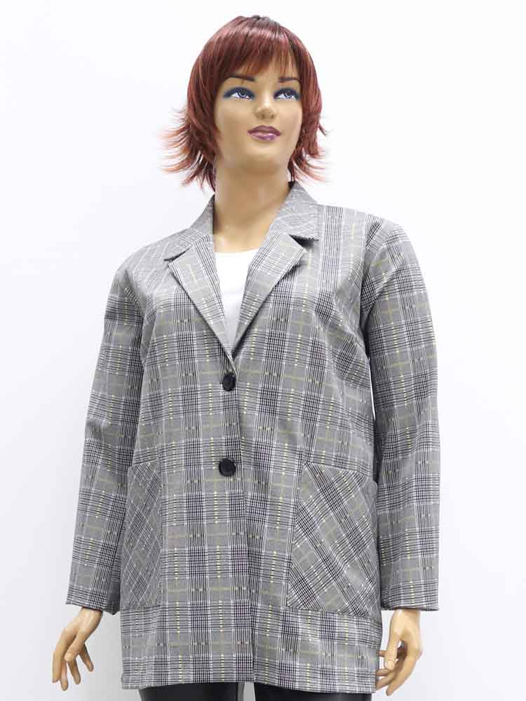 Пиджак женский прямого кроя большого размера, 2022. Магазин «Пышная Дама», Луганск.