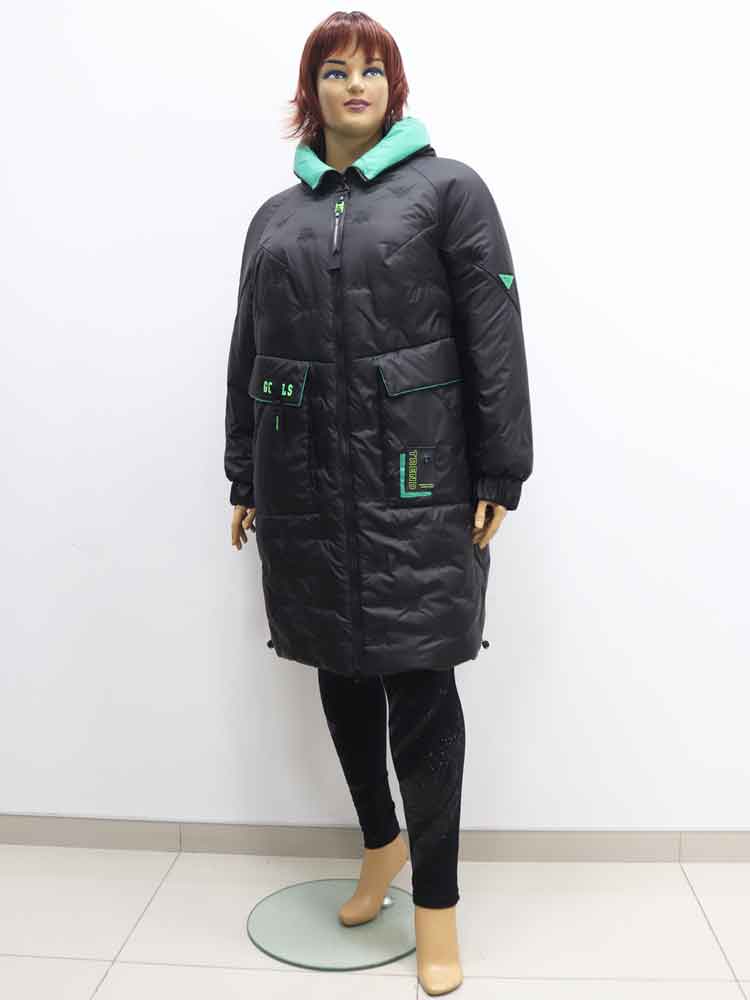 Куртка зимняя женская с аппликацией большого размера. Магазин «Пышная Дама», Луганск.