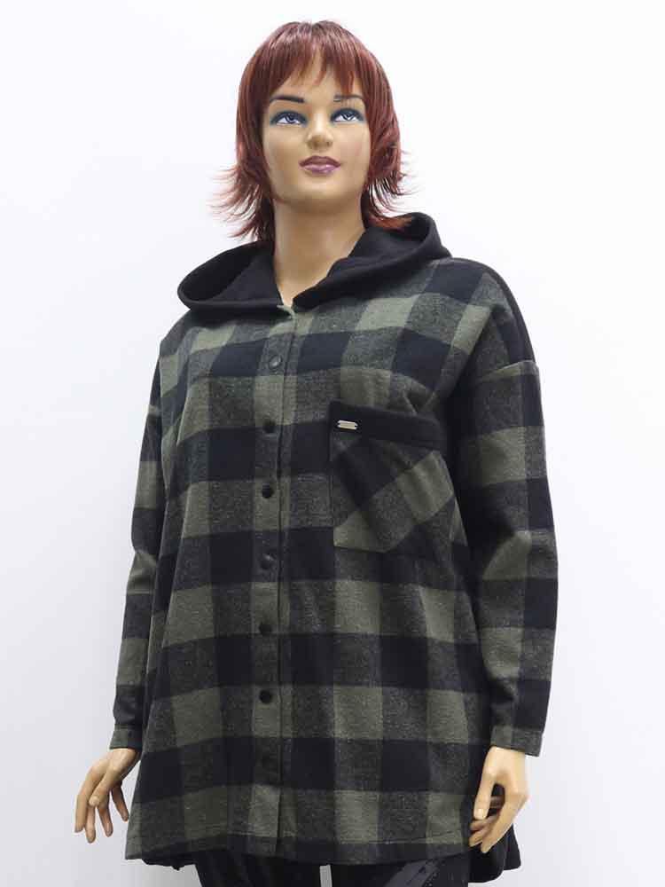 Сорочка (рубашка) женская комбинированная большого размера. Магазин «Пышная Дама», Луганск.