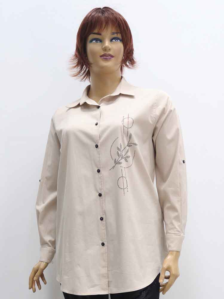 Сорочка (рубашка) женская с аппликацией большого размера. Магазин «Пышная Дама», Луганск.